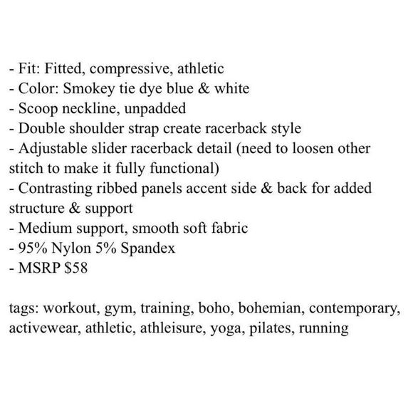 Free people movement on the radar, sports bra, blue tie-dye, S/M - Picture 8 of 8